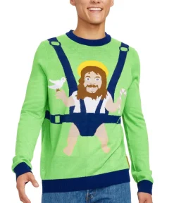 Tipsy Elves Men's Sweet Baby Jesus Ugly Christmas Sweater Outlet