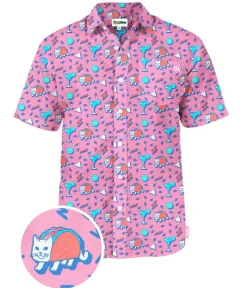 Tipsy Elves Men's Taco Gato Hawaiian Shirt Outlet