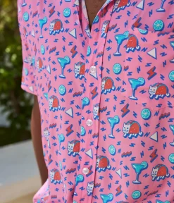 Tipsy Elves Men's Taco Gato Hawaiian Shirt Outlet