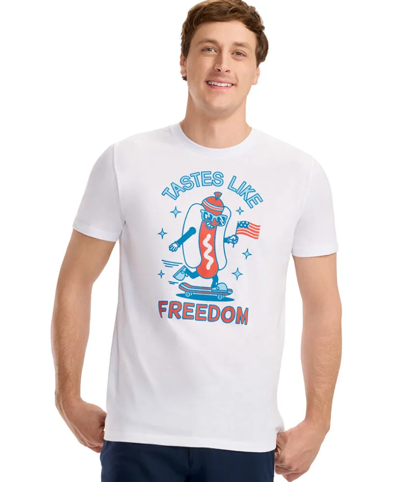 Tipsy Elves Men's Tastes Like Freedom Hot Dog Tee