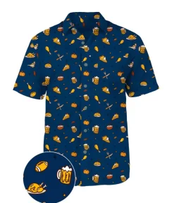 Tipsy Elves Men's Thanksgiving Button Down Shirt Best