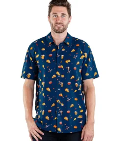 Tipsy Elves Men's Thanksgiving Button Down Shirt Best