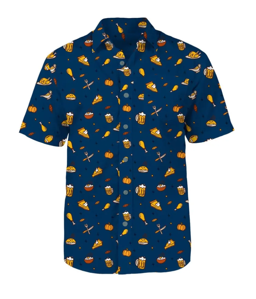 Tipsy Elves Men's Thanksgiving Button Down Shirt Best