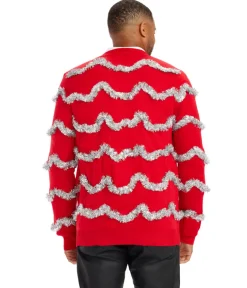 Tipsy Elves Men's Tinsel Christmas Cardigan Sweater Outlet