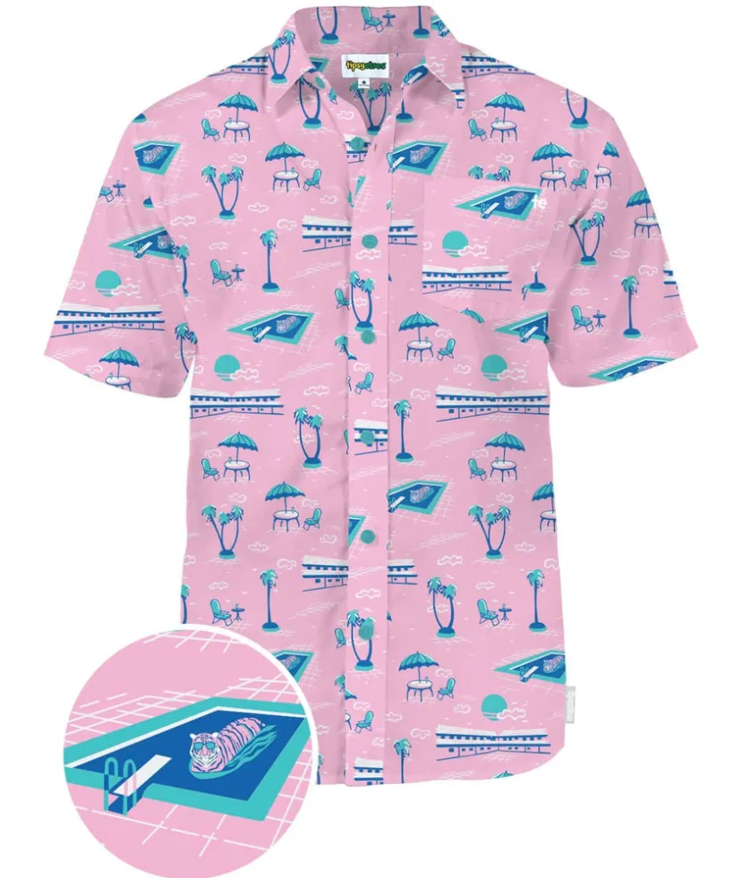 Tipsy Elves Men's Treading Tiger Hawaiian Shirt Best