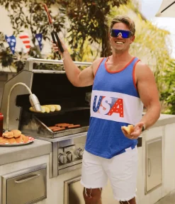 Tipsy Elves Men's USA Tank Top Hot