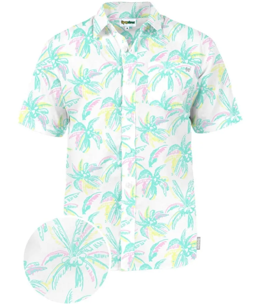 Tipsy Elves Men's Vibrant Vacation Hawaiian Shirt