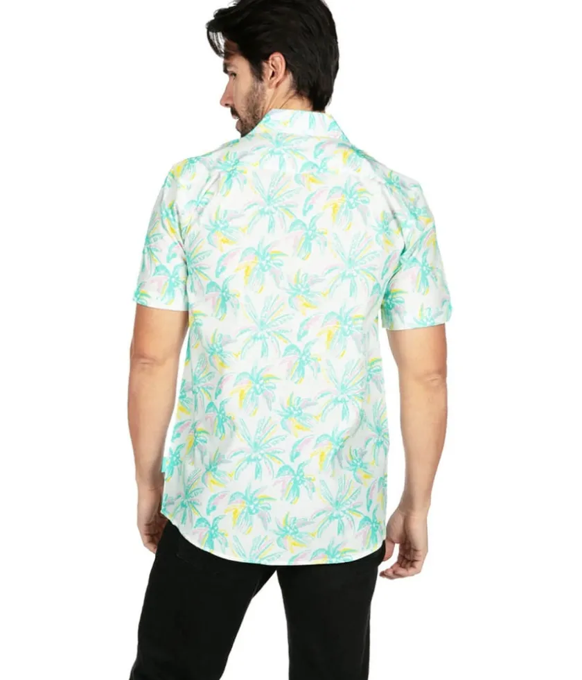 Tipsy Elves Men's Vibrant Vacation Hawaiian Shirt