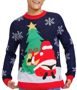 Tipsy Elves Men's Winter Whale Tail Ugly Christmas Sweater Discount