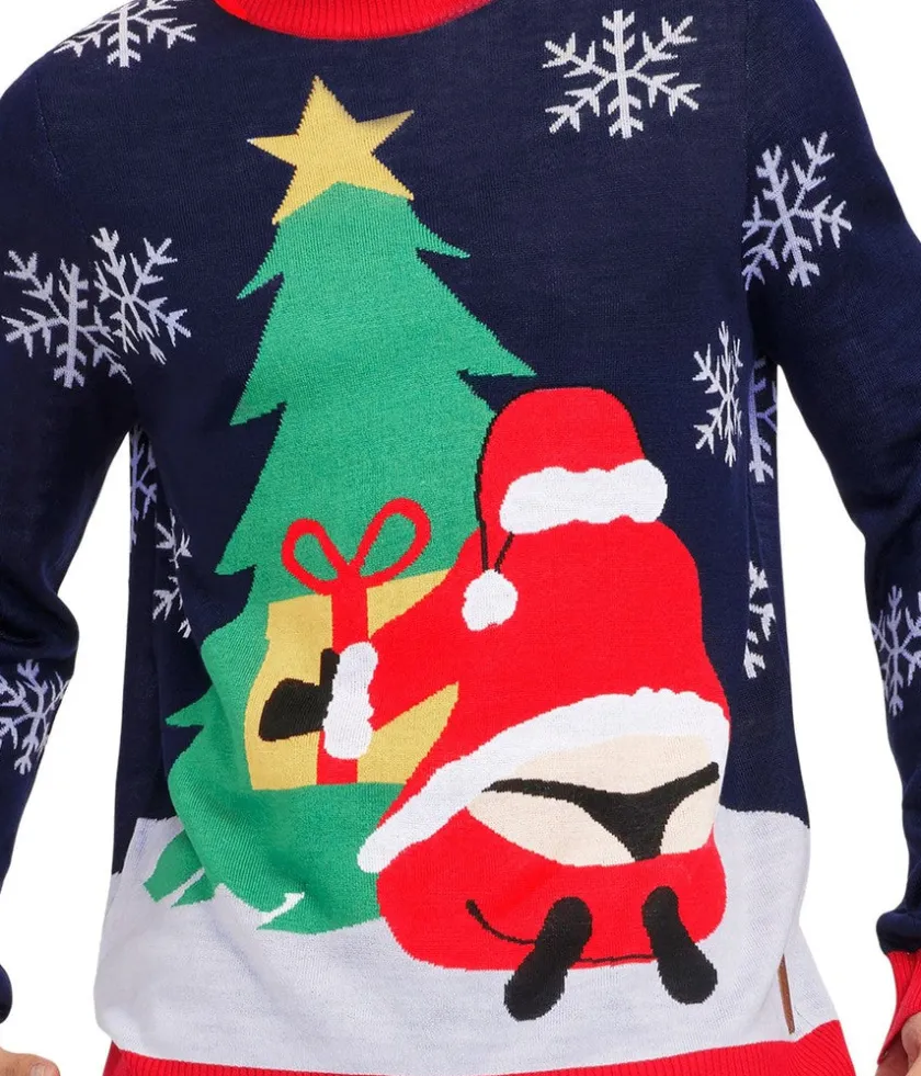 Tipsy Elves Men's Winter Whale Tail Ugly Christmas Sweater Discount