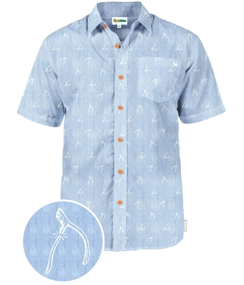 Tipsy Elves Men's Wishbone Thinking Button Down Shirt Best