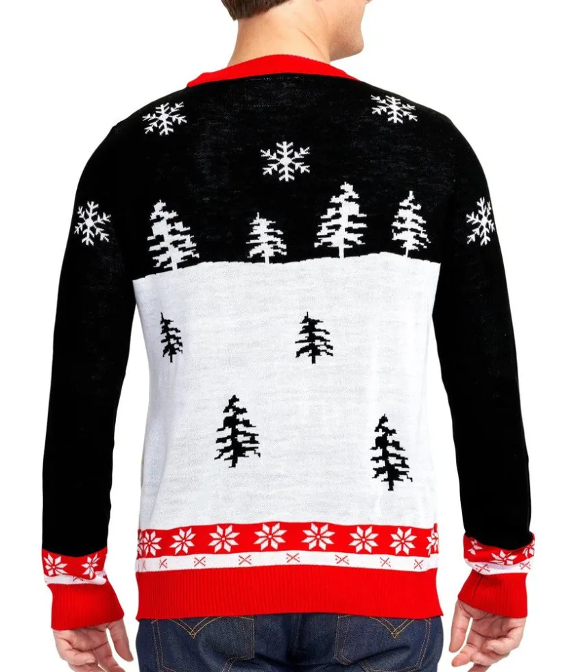 Tipsy Elves Men's Yellow Snow Light Up Ugly Christmas Sweater