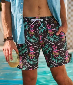 Tipsy Elves Piggle Wiggle Stretch Swim Trunks - 7.5" Inseam New