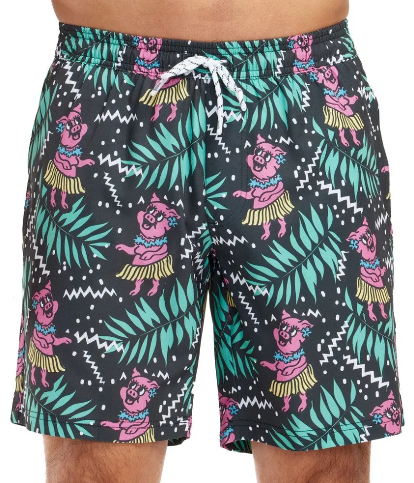 Tipsy Elves Piggle Wiggle Stretch Swim Trunks - 7.5" Inseam New