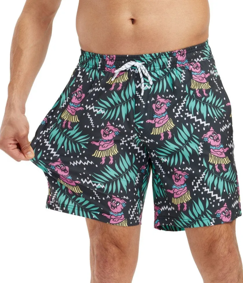 Tipsy Elves Piggle Wiggle Stretch Swim Trunks - 7.5" Inseam New