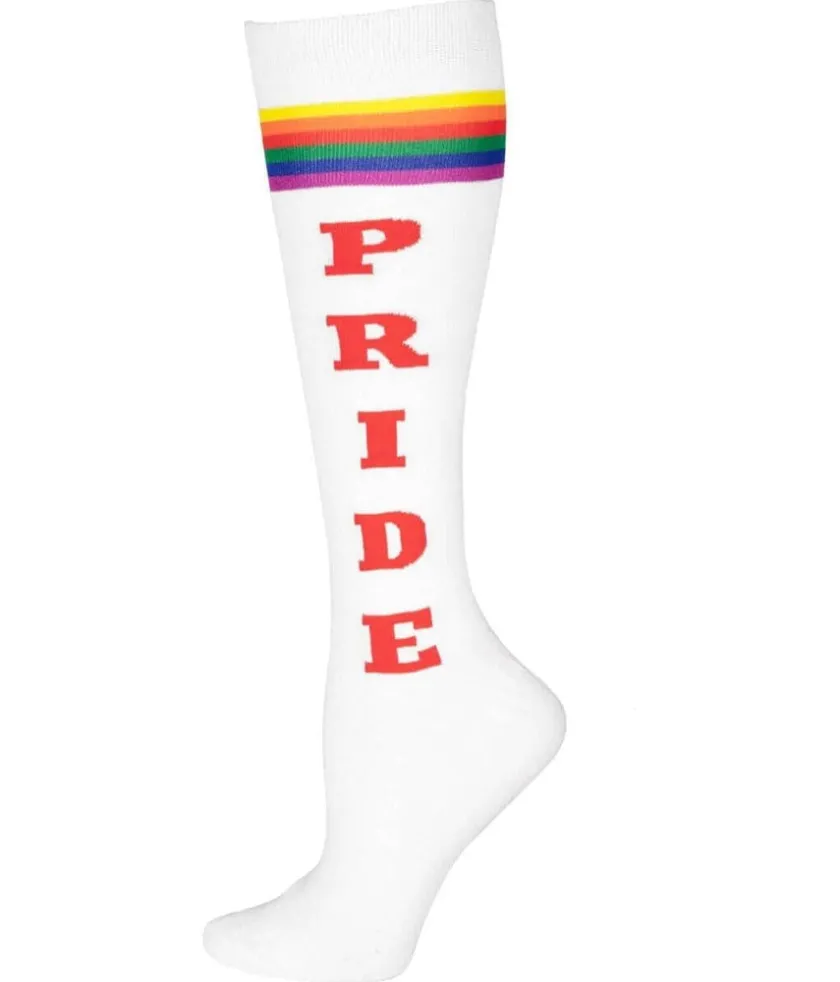 Tipsy Elves Pride Socks - White (Fits Sizes 6-11W) Outlet