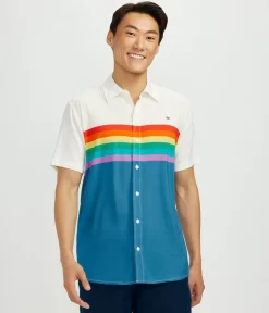 Tipsy Elves Rainbow Charm Button Down Shirt Clearance
