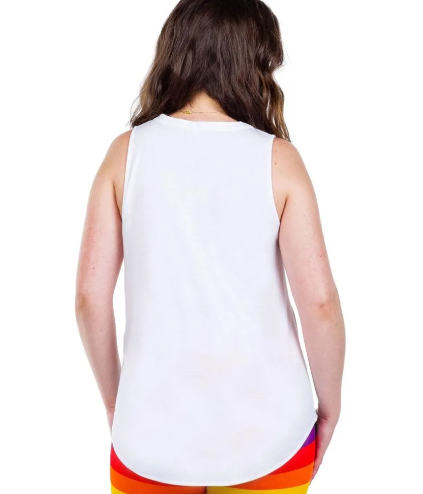 Tipsy Elves Rainbow Love Crew Scoop Tank Top Hot