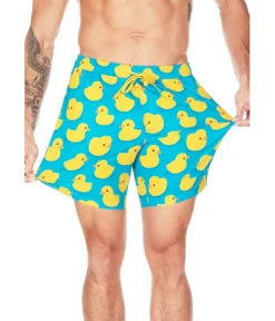 Tipsy Elves Rubber Ducky Stretch Swim Trunks - 7.5" Inseam Best