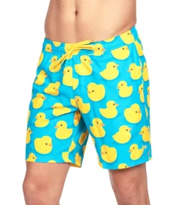 Tipsy Elves Rubber Ducky Stretch Swim Trunks - 7.5