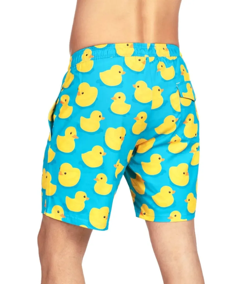 Tipsy Elves Rubber Ducky Stretch Swim Trunks - 7.5" Inseam Best
