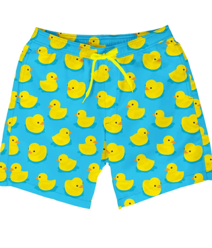 Tipsy Elves Rubber Ducky Stretch Swim Trunks - 7.5" Inseam Best