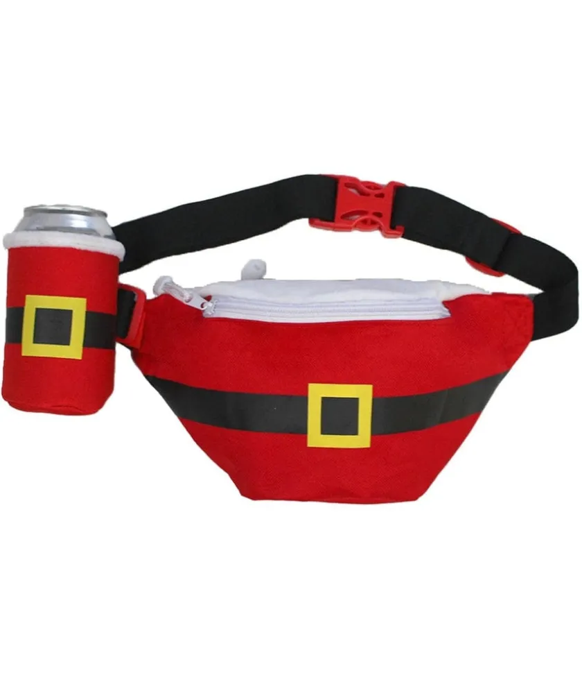 Tipsy Elves Santa Claus Fanny Pack with Drink Holder Sale