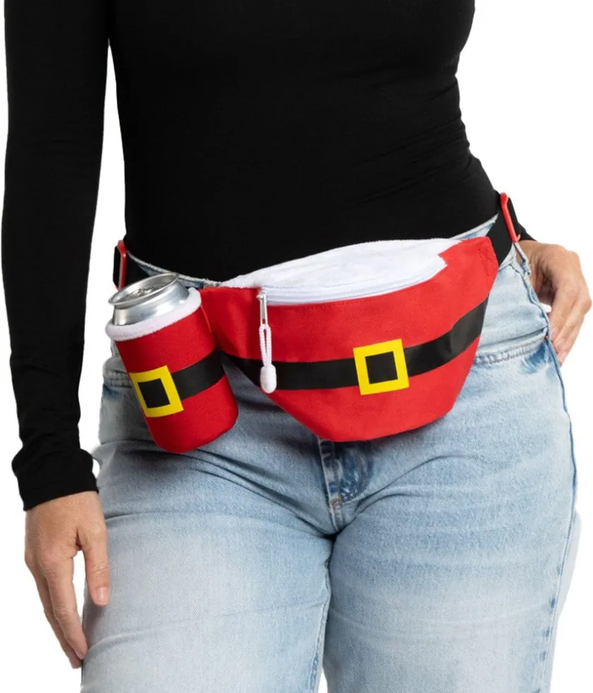 Tipsy Elves Santa Claus Fanny Pack with Drink Holder Sale