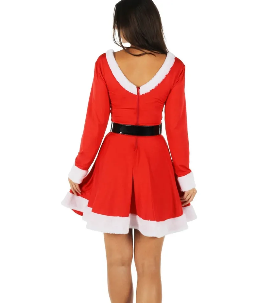 Tipsy Elves Santa Spinner Dress with Belt Discount
