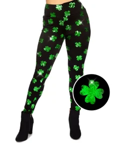 Tipsy Elves Sequin Clover High Waisted Leggings Sale