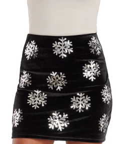 Tipsy Elves Sequined Snowflake Skirt Discount