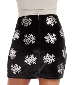 Tipsy Elves Sequined Snowflake Skirt Discount