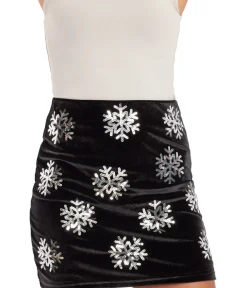 Tipsy Elves Sequined Snowflake Skirt Discount