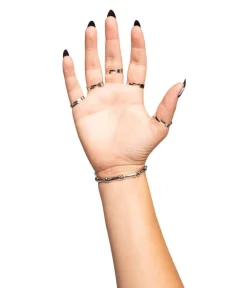 Tipsy Elves Silver Skeleton Finger Bracelet