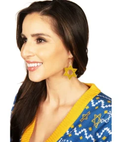 Tipsy Elves Star of David Hanukkah Earrings Online