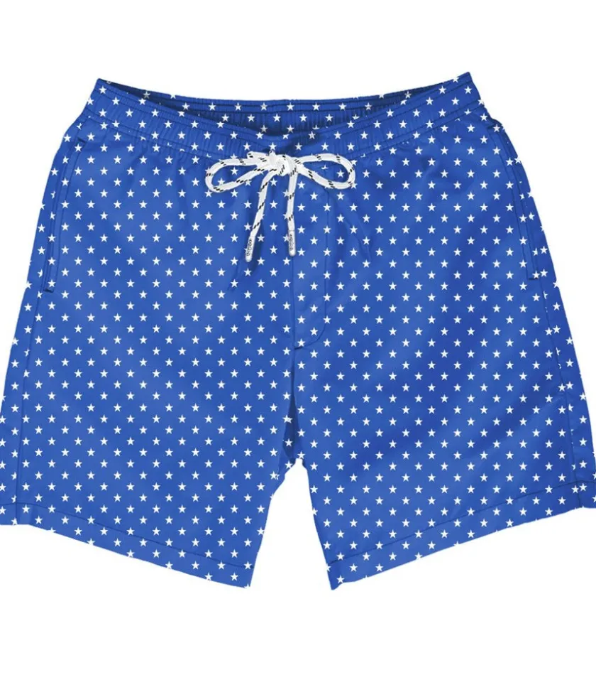 Tipsy Elves Star Spangled Stretch Swim Trunks - 7.5" Inseam