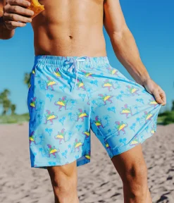 Tipsy Elves Tacosaurus Stretch Swim Trunks - 7.5" Inseam New