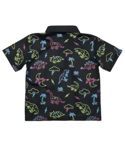 Tipsy Elves Toddler Boy's Neon Dinosaur Golf Polo Online