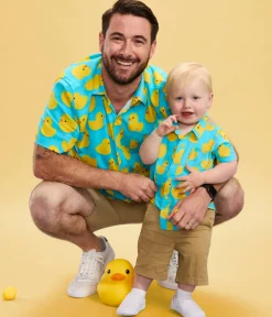Tipsy Elves Toddler Boy's Rubber Ducky Hawaiian Shirt Outlet