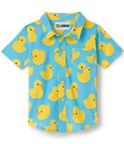 Tipsy Elves Toddler Boy's Rubber Ducky Hawaiian Shirt Outlet
