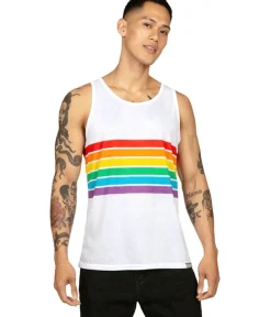 Tipsy Elves White Rainbow All the Way Tank Top Best