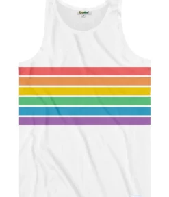 Tipsy Elves White Rainbow All the Way Tank Top Best