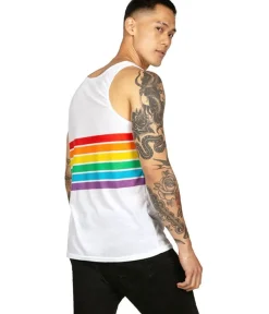Tipsy Elves White Rainbow All the Way Tank Top Best