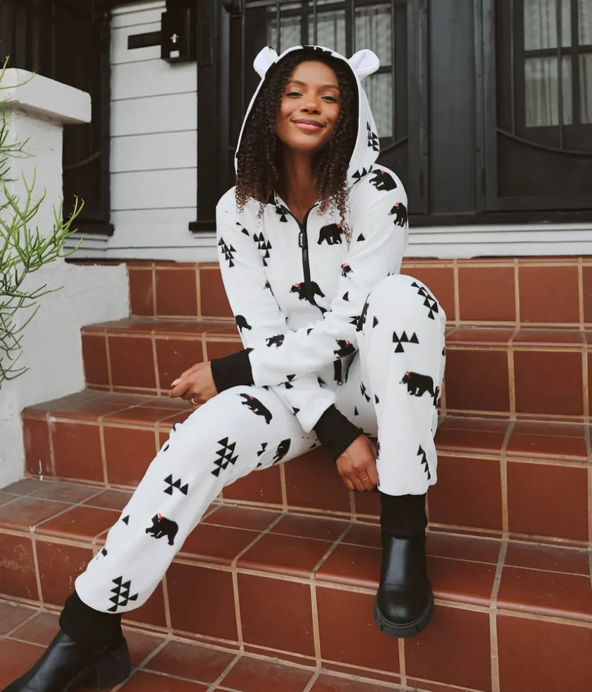 Tipsy Elves Women's Beary Christmas Jumpsuit New