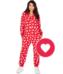 Tipsy Elves Women's Beating Hearts Jumpsuit Best