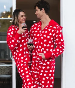 Tipsy Elves Women's Beating Hearts Jumpsuit Best