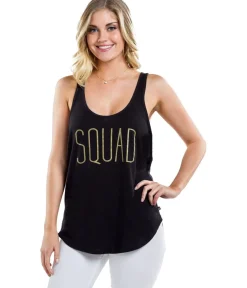 Tipsy Elves Women's Black Squad Tank Top Hot