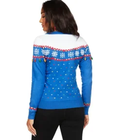 Tipsy Elves Women's Blue Christmas Lights Cardigan Sweater Online