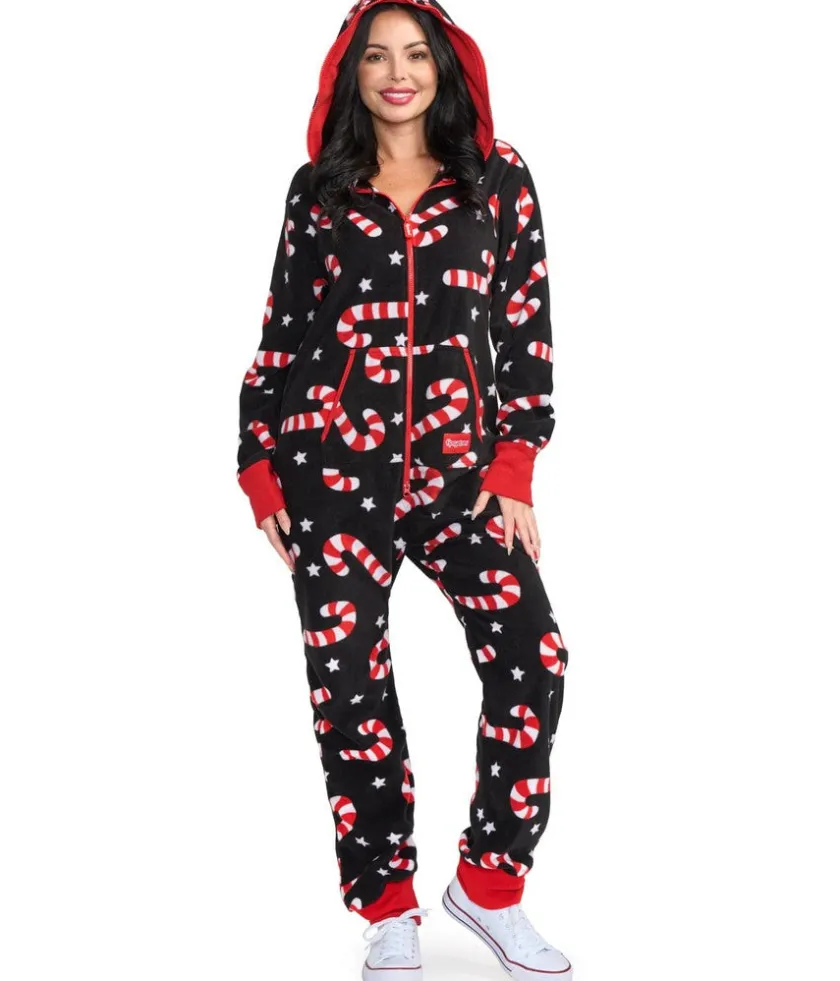 Tipsy Elves Women's Candy Cane Lane Jumpsuit Clearance