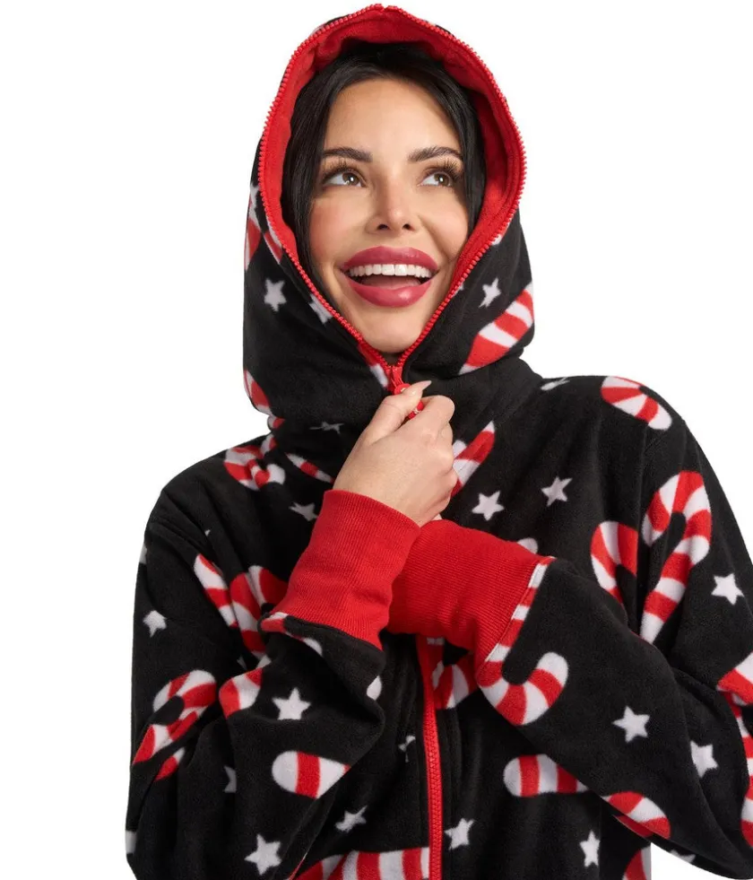 Tipsy Elves Women's Candy Cane Lane Jumpsuit Clearance